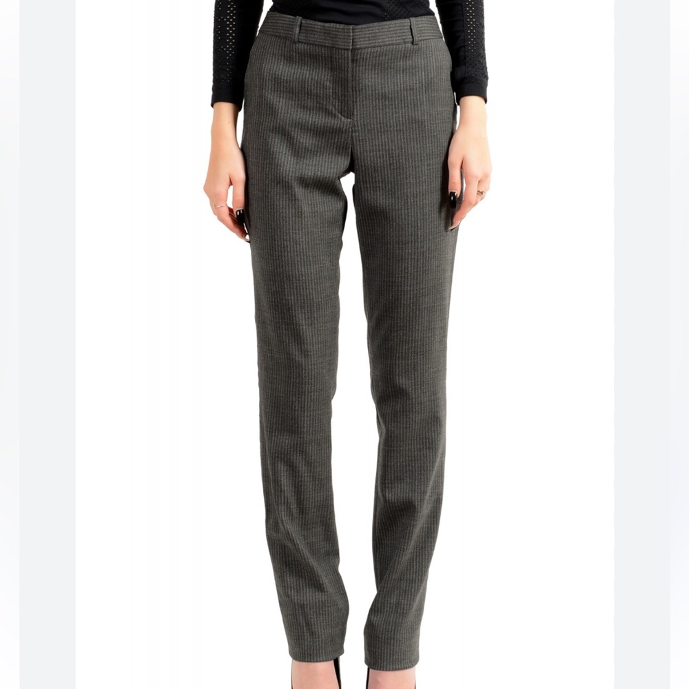 BOSS by Hugo Boss “Titana” Wool-Blend Tailored Trousers – Charcoal